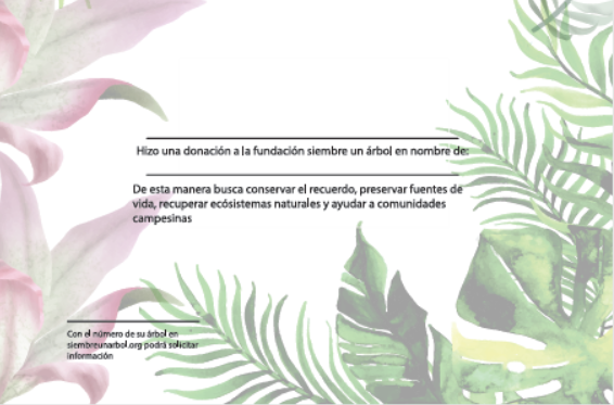 Tarjeta digital siembre un arbol